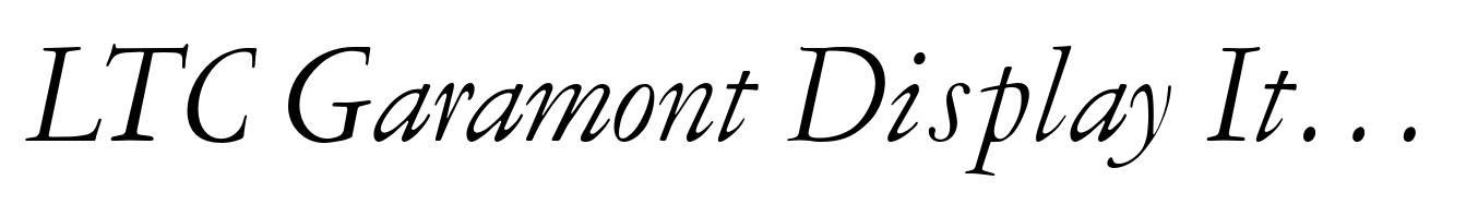 LTC Garamont Display Italic